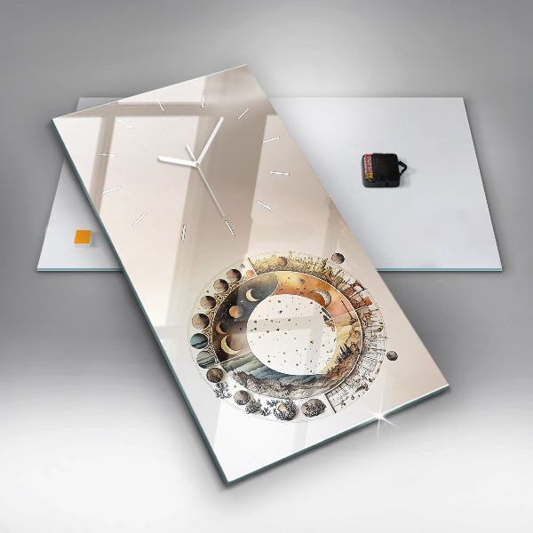 Vertikale Uhr mit motiv Uhr Astronomie