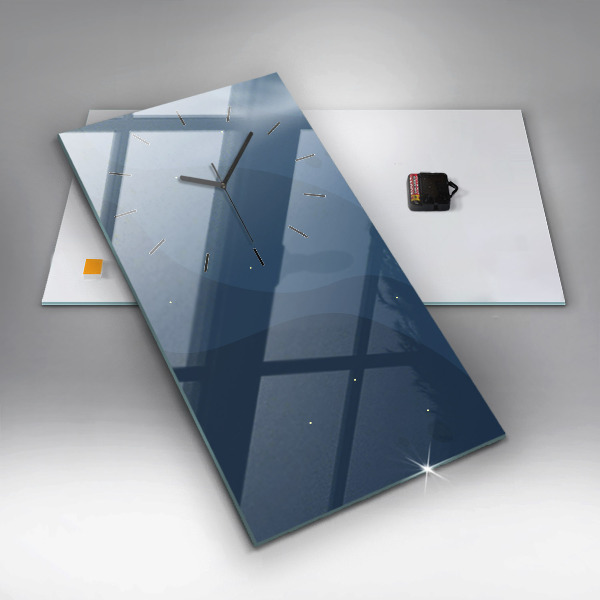 Vertikale Uhr Blaue Wellen