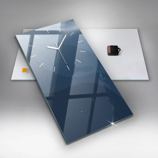 Vertikale Uhr Blaue Wellen