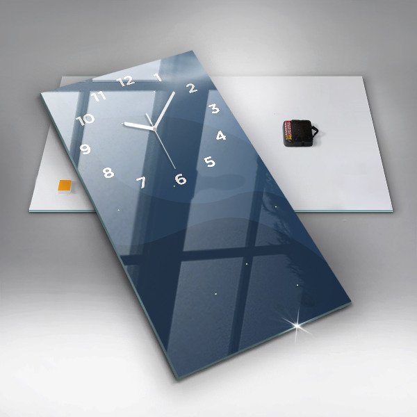 Vertikale Uhr Blaue Wellen