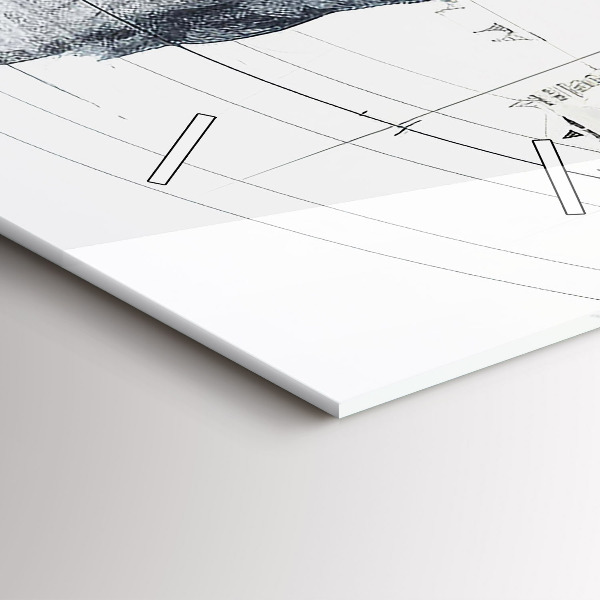 Vertikale Uhr Zeichnung Berge