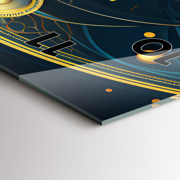 Vertikale Uhr mit motiv Horoskop-Uhr