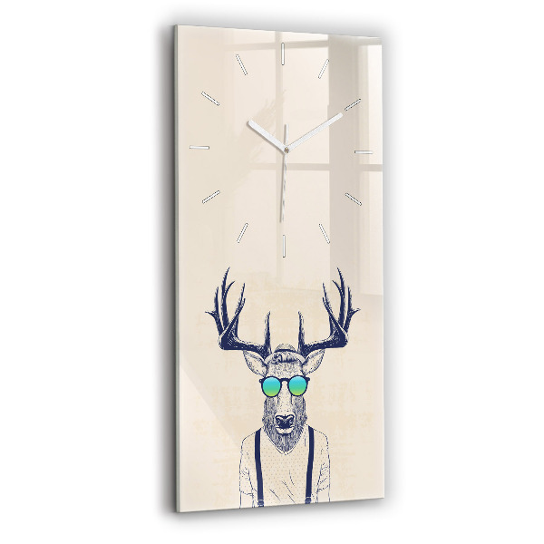 Vertikale Uhr mit motiv Abstrakte Hirsche