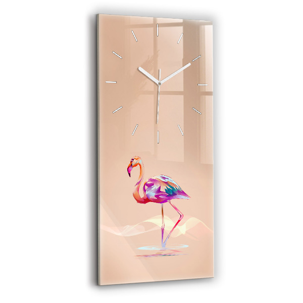 Vertikale Uhr Illustration eines Flamingos