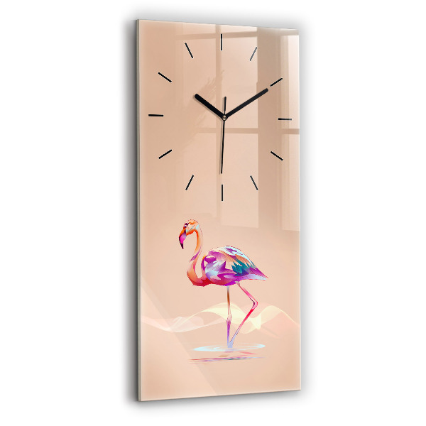 Vertikale Uhr Illustration eines Flamingos