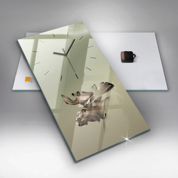 Vertikale Uhr Grafik Elch