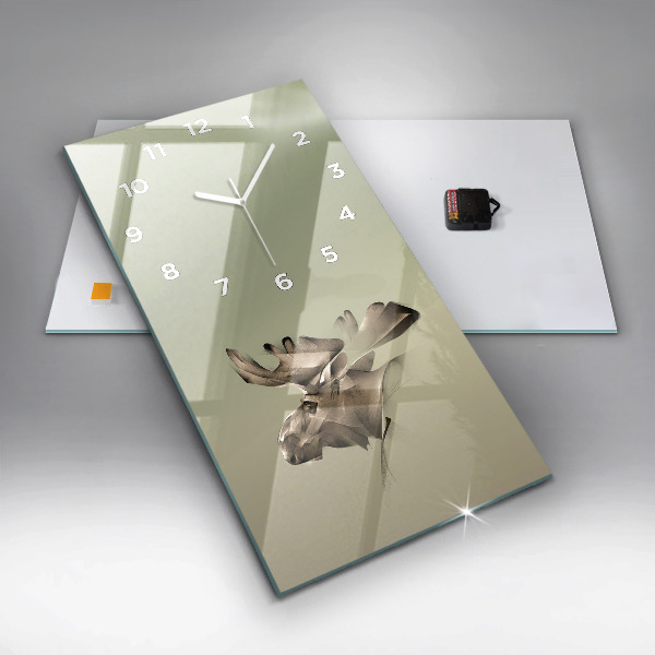 Vertikale Uhr Grafik Elch