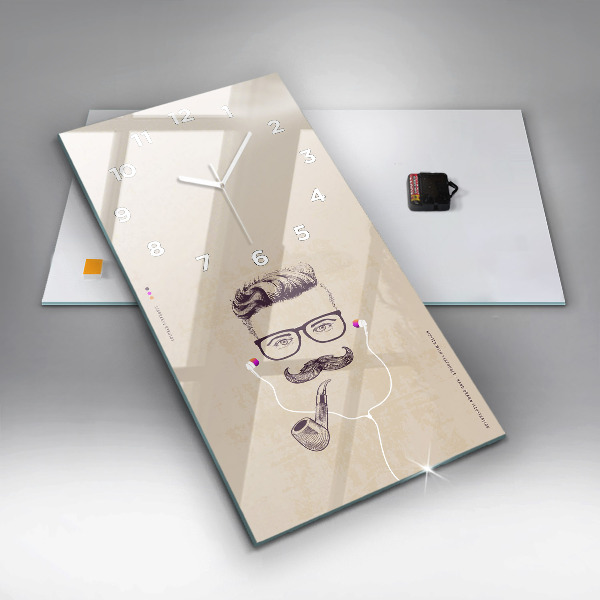 Vertikale Uhr Mann mit Pfeife