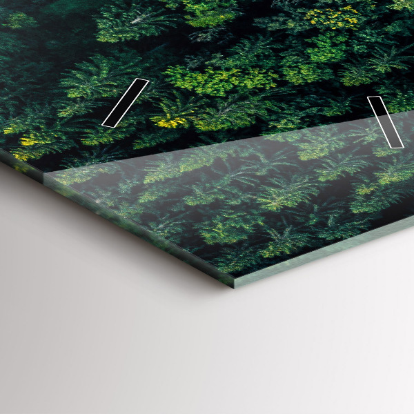 Vertikale Uhr mit motiv Wald aus der Vogelperspektive