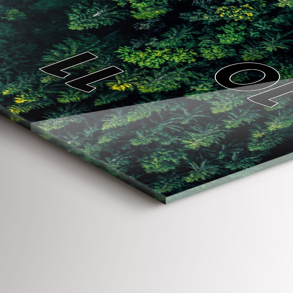 Vertikale Uhr mit motiv Wald aus der Vogelperspektive