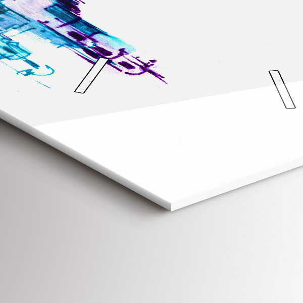 Vertikale Uhr mit motiv Cello Park See