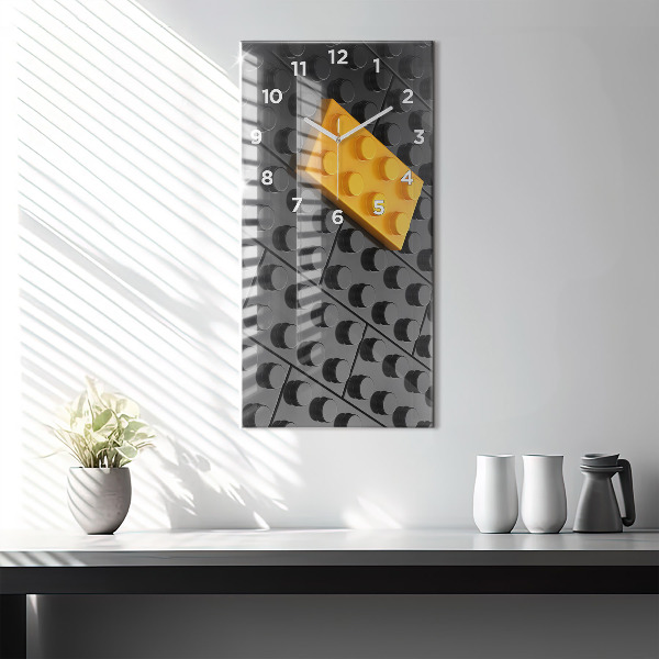 Vertikale Uhr mit motiv Bauklötze