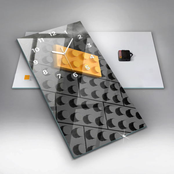 Vertikale Uhr mit motiv Bauklötze