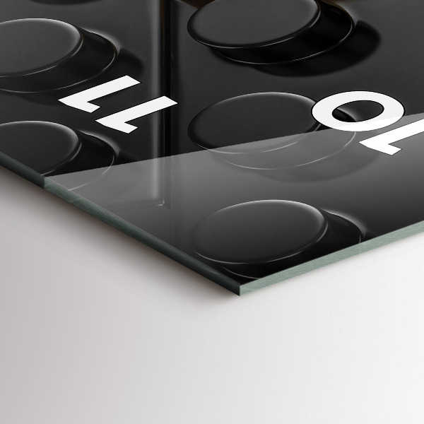 Vertikale Uhr mit motiv Bauklötze