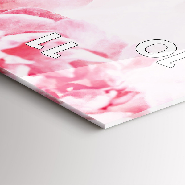 Vertikale Uhr mit motiv Blühende Blumen