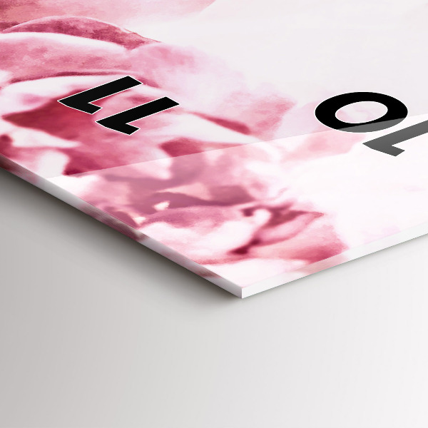 Vertikale Uhr mit motiv Blühende Blumen