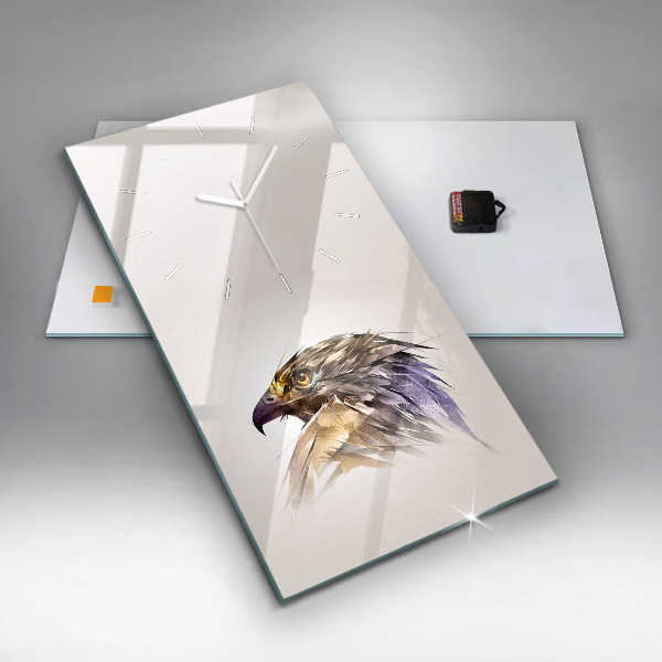 Vertikale Uhr mit motiv Raubvogel