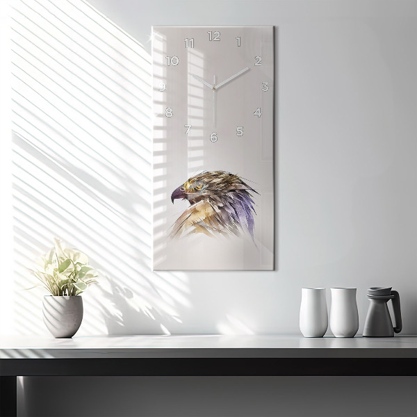 Vertikale Uhr mit motiv Raubvogel