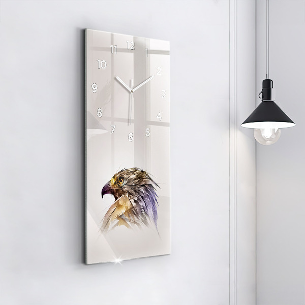 Vertikale Uhr mit motiv Raubvogel