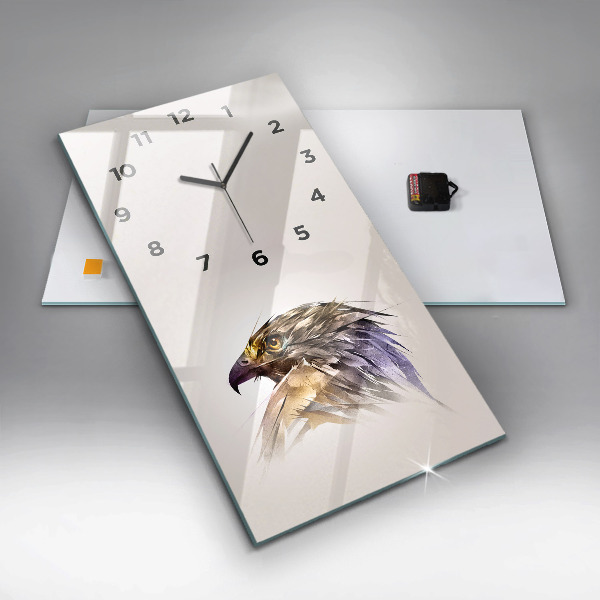 Vertikale Uhr mit motiv Raubvogel