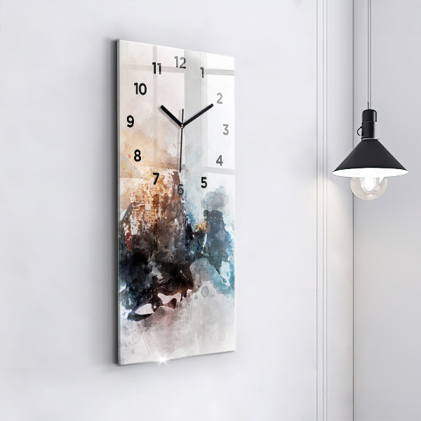 Vertikale Uhr Abstrakte Gesichter