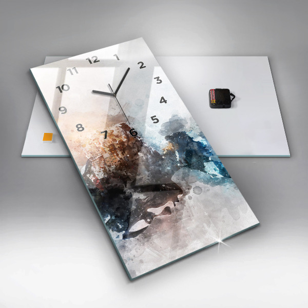 Vertikale Uhr Abstrakte Gesichter