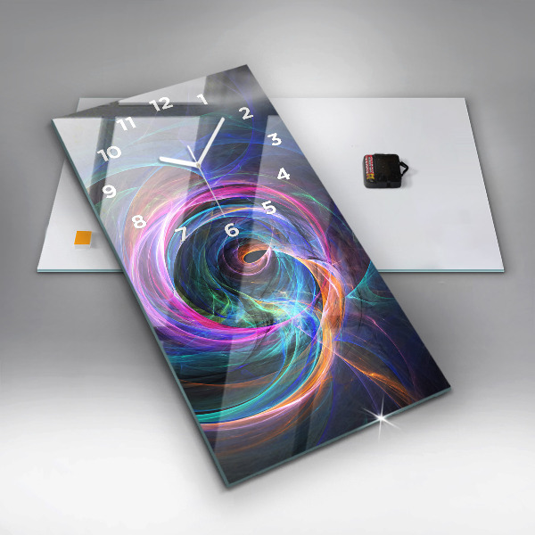 Vertikale Uhr mit motiv Buntes Fraktal