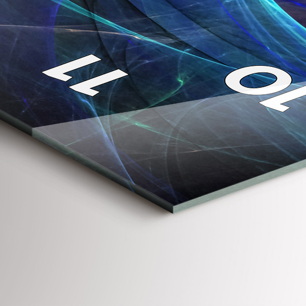 Vertikale Uhr mit motiv Buntes Fraktal