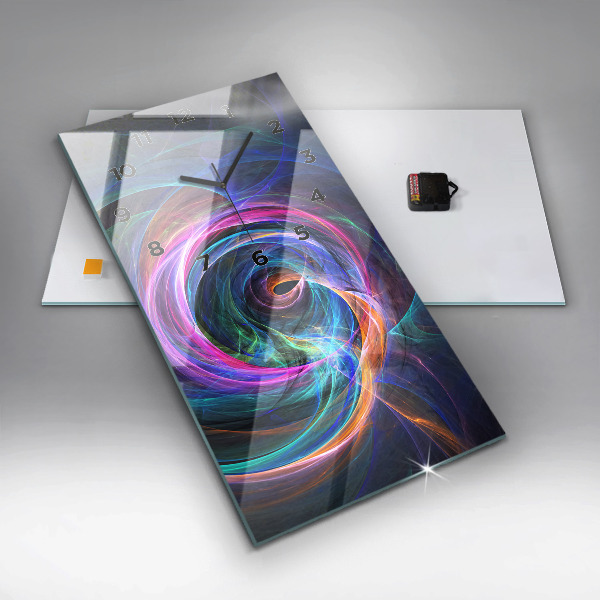 Vertikale Uhr mit motiv Buntes Fraktal