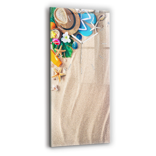 Vertikale Uhr mit motiv Urlaubs-Accessoires