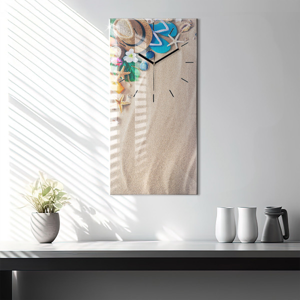 Vertikale Uhr mit motiv Urlaubs-Accessoires