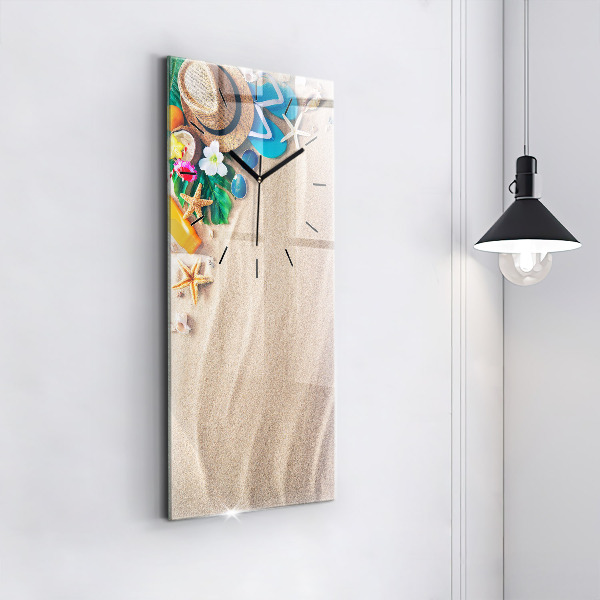 Vertikale Uhr mit motiv Urlaubs-Accessoires