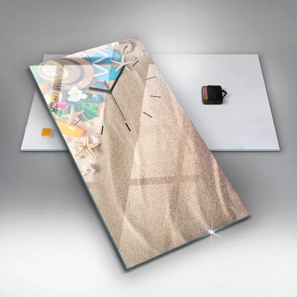 Vertikale Uhr mit motiv Urlaubs-Accessoires