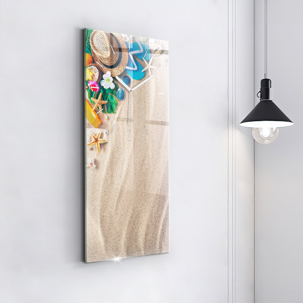 Vertikale Uhr mit motiv Urlaubs-Accessoires