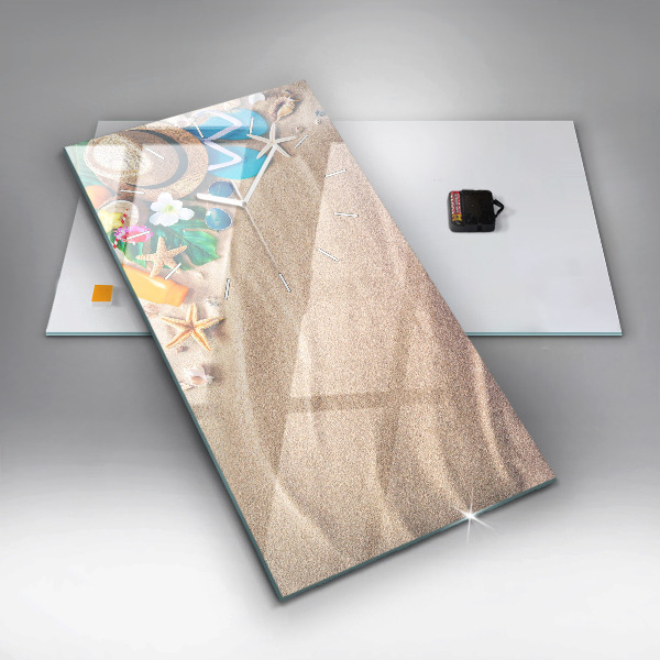 Vertikale Uhr mit motiv Urlaubs-Accessoires