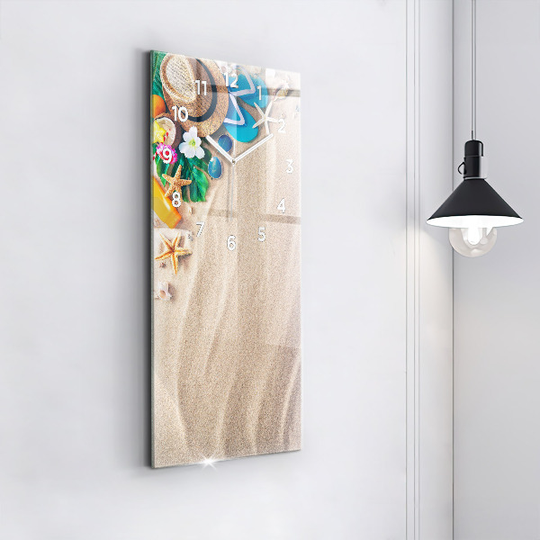 Vertikale Uhr mit motiv Urlaubs-Accessoires
