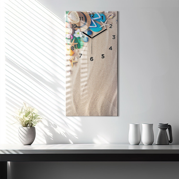 Vertikale Uhr mit motiv Urlaubs-Accessoires