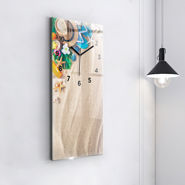 Vertikale Uhr mit motiv Urlaubs-Accessoires