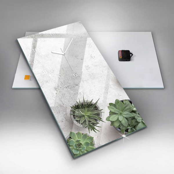 Vertikale Uhr Dekorative Pflanzen