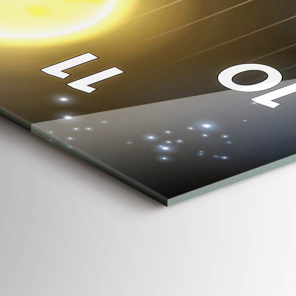 Vertikale Uhr mit motiv Sonnensystem