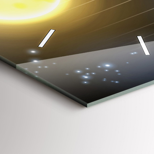 Vertikale Uhr mit motiv Sonnensystem