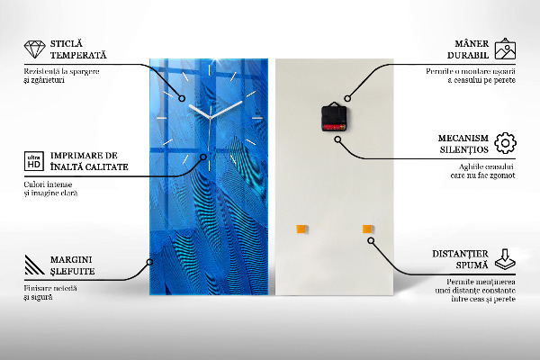 Vertikale Uhr mit motiv Line-art der Stadt Brünn