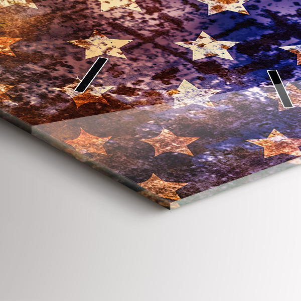 Vertikale Uhr mit motiv US-Flagge im Vintage-Stil