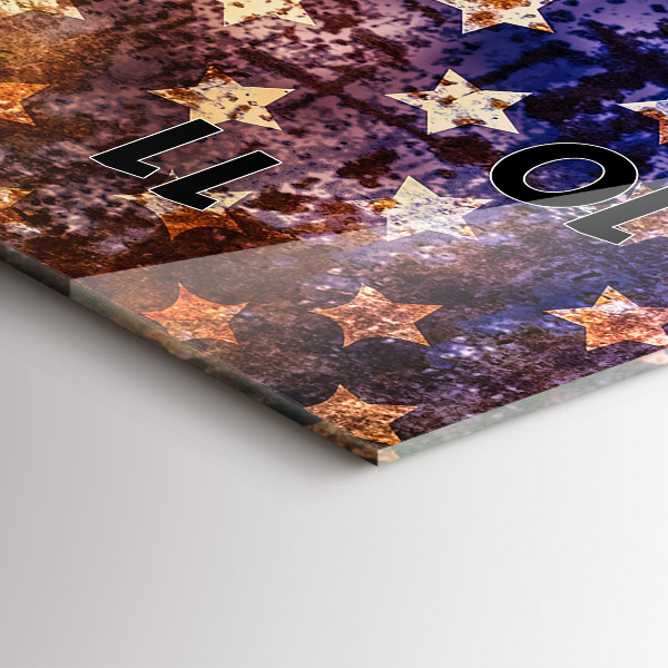 Vertikale Uhr mit motiv US-Flagge im Vintage-Stil