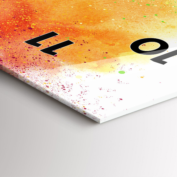 Vertikale Uhr Abstrakter Regenbogen