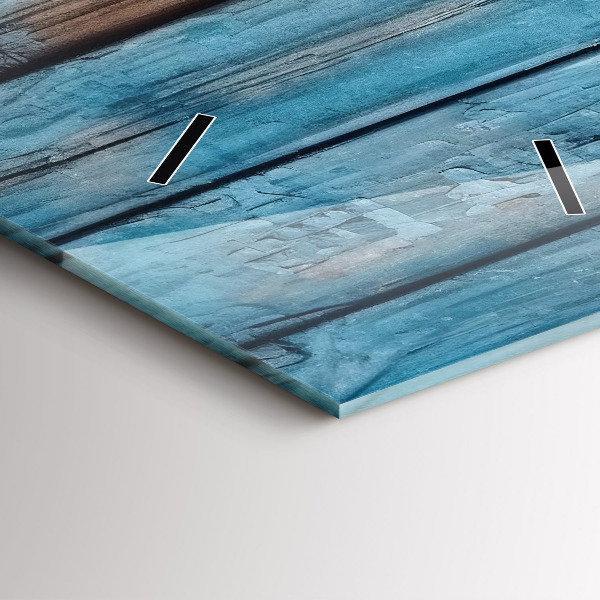 Vertikale Uhr mit motiv Blaue Platten