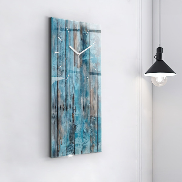 Vertikale Uhr mit motiv Blaue Platten