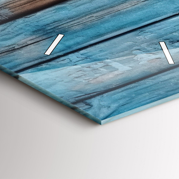 Vertikale Uhr mit motiv Blaue Platten