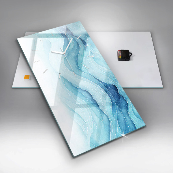 Vertikale Uhr Blaue Wolken