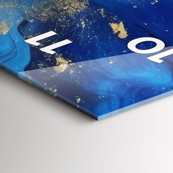 Vertikale Uhr Blauer Marmor